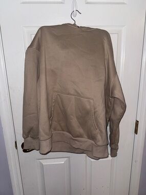 Men's Oversized Cozy Pullover Sweatshirt - Taupe
